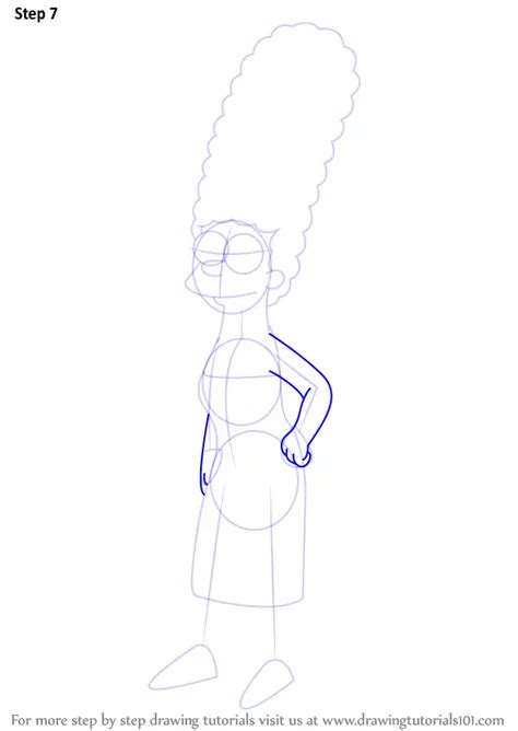 Learn How To Draw Marge Simpson From The Simpsons The Simpsons Step