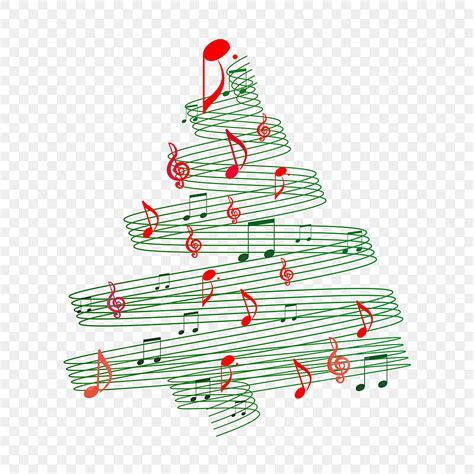 Christmas Music Notes Png Image Green Staff Red Musical Notes
