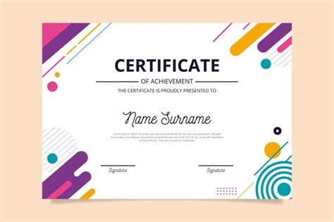 Premium Vector Abstract Geometric Certificate Template Certificate