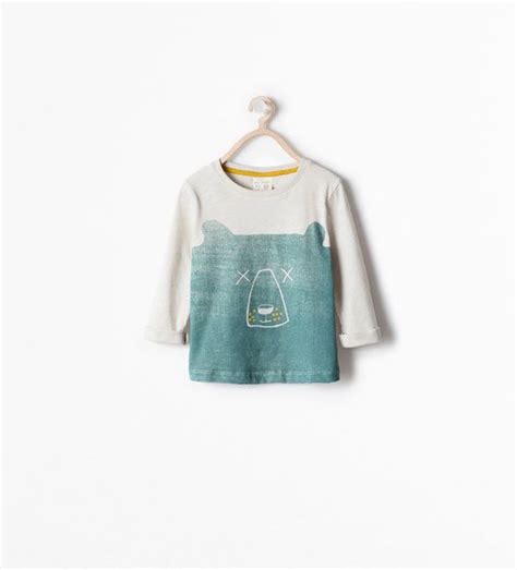 Zara Enfants T Shirt à Imprimé Ours Toddler Boy Fashion Kids