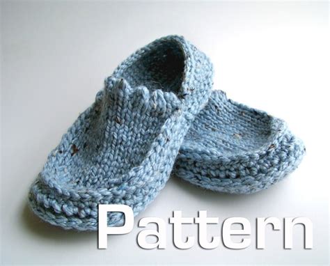 Knitted Moccasin Slippers Pattern Mikes Natura