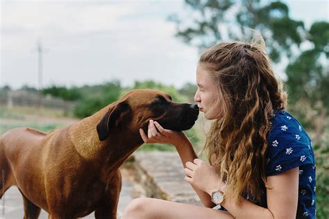 Kissing A Dog By Stocksy Contributor Gillian Vann Stocksy