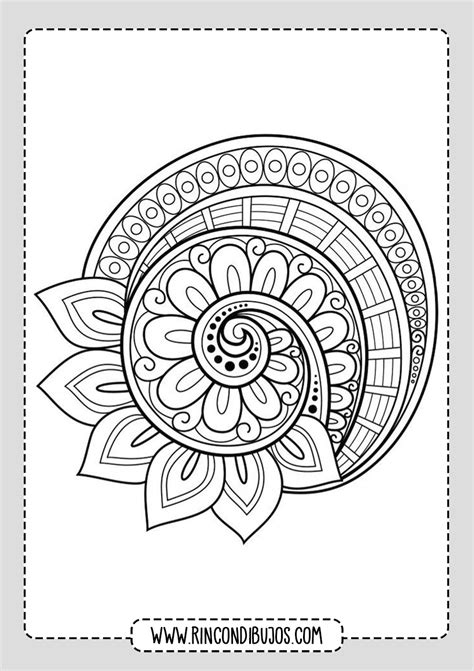 Mandalas de Flores bonitos para colorear - Rincon Dibujos