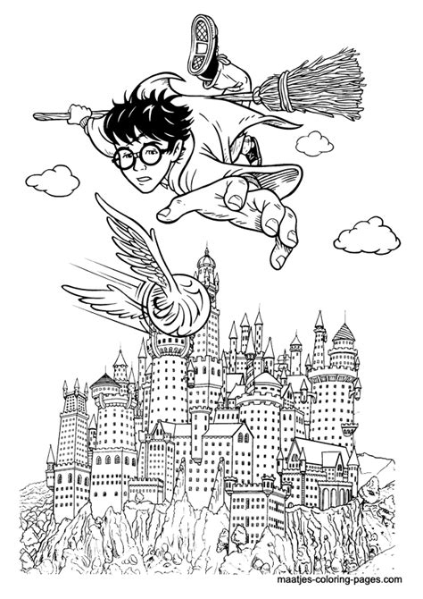 I am obsessed with this beautiful coloring book! Harry Potter coloring page