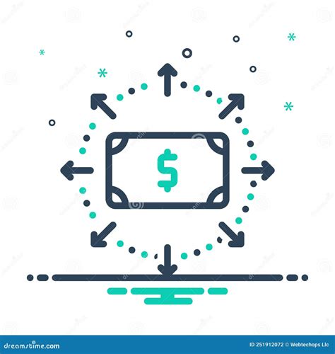 Mix Icon For Spending Expenditure And Money Stock Vector