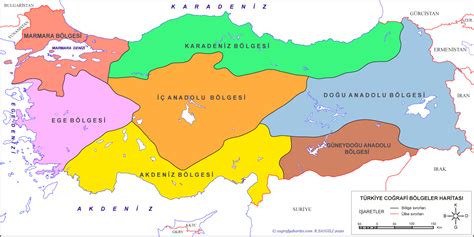 Türkiye Haritası Bölgeler