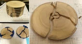 These Awesome Diy Wooden Coasters Are Cracked And Filled