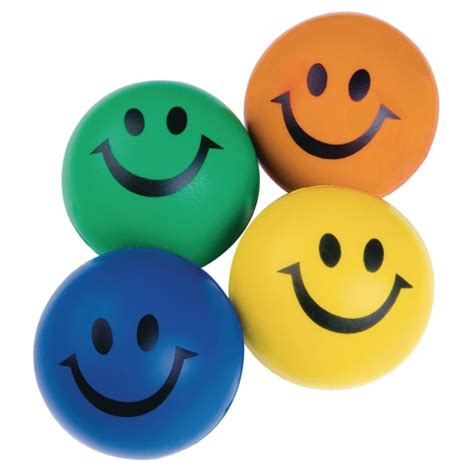 Buy Smiley Face Assorted Color Stress Squeeze Balls Pack Of 24 At Sands