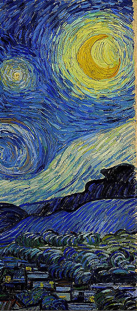 Starry Night Detail 1889 Vincent Van Gogh Dipinti Artistici