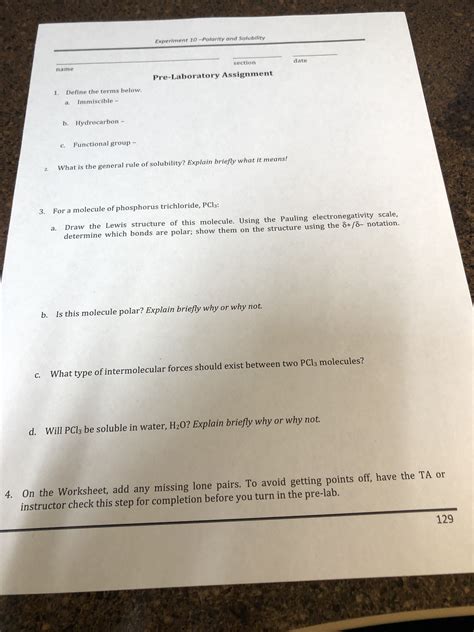 Covalent bonds are a type of chemical bonding formed by the sharing of electrons in the valence shells of the atoms. Answered: Experiment 10-Polarity and Solubility… | bartleby