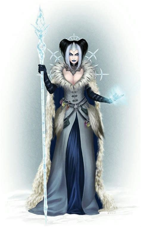 Female Ice Wizard Pathfinder Pfrpg Dnd Dandd D20 Fantasy Winter Witch