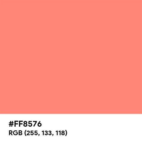 Fusion Coral Color Hex Code Is Ff8576
