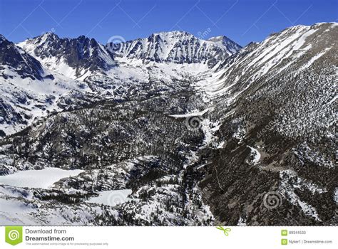 Alpine Scene With Snow Capped Mountains Stock Image Image Of Sierra