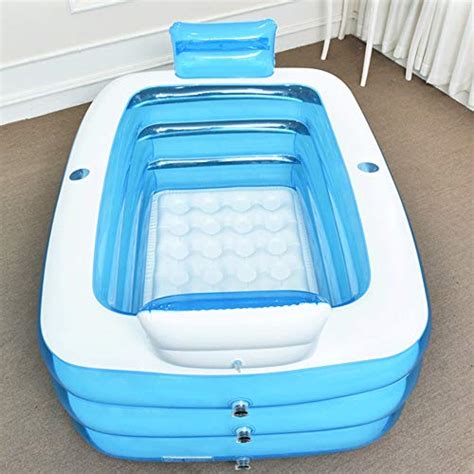 Ideal für jedermann, der keine badewanne hat, es aber auch schön findet (gelegentlich), ein bad zu nehmen. Plastice bathtub Große Blaue Farbe Aufblasbare Badewanne ...