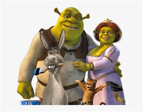 Shrek Shrek And Fiona And Donkey Transparent Png 650x572 Free