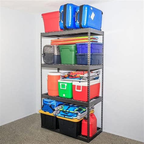 Saferacks Garage Shelving Standing Storage Racks 4 Shelves 3 Sizes