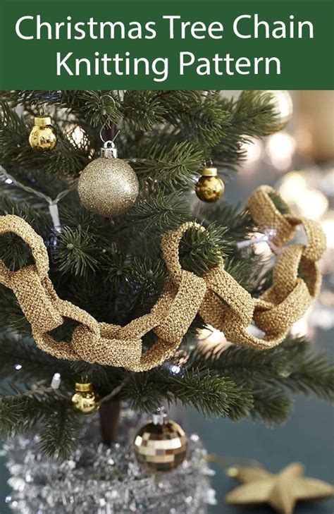 Christmas Tree Chain Knitting Pattern Holiday Tree Decoration