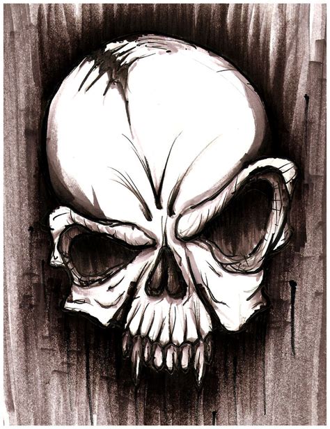 Skull Sketch By Hardart Kustoms On Deviantart