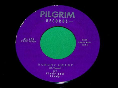 Cindy And Lindy Hungry Heart 45 Pilgrim 705 1957 Rock And Roll Duet