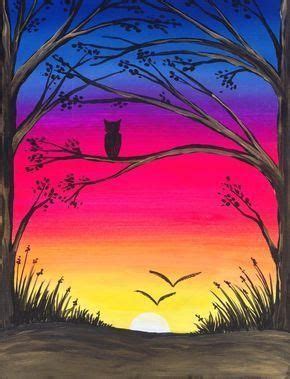 Simple sunrise land scape for beginners acrylic painting. 30 Easy Landscape Paintings Ideas for Beginners - Sunrise ...