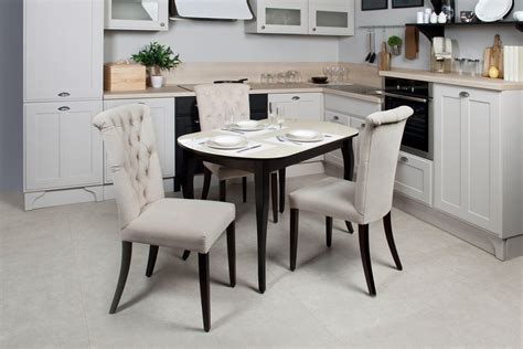 Круглый стол на кухню размеры со стульями 98 фото