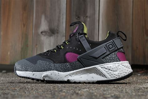 Nike Air Huarache Utility In Berry And Gray Hypebeast