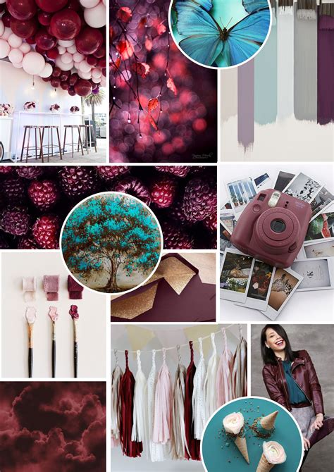 Hi Gorgeous Branding Mood Board 2 Wine Red Aesthetic Mood Board