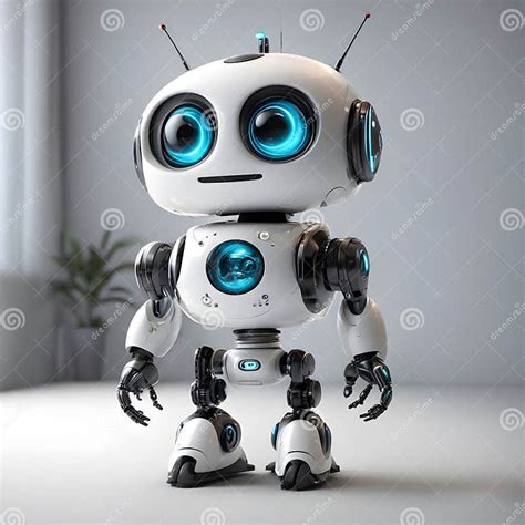 3d Animated Adorable Cute And Futuristic Robot Pet Or Helper Image
