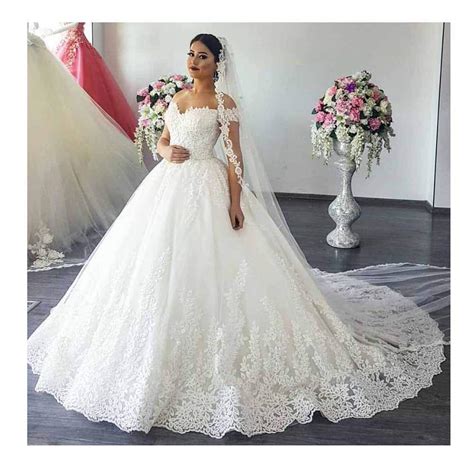 Rmaytiked Off The Shoulder Wedding Dresses For Bride Ball Gown Lace