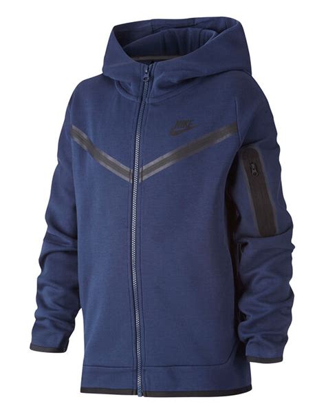 Nike Older Boys Tech Fleece Full Zip Navy Life Style Sports Ie