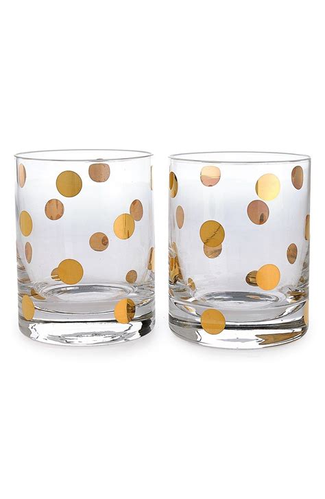 Cute Drinking Glasses With Gold Polka Dots Shiny Things Pinterest Best Drinking Glass Ideas
