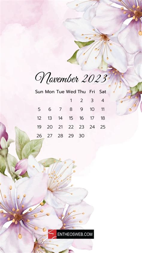 November 2023 Calendar Phone Wallpaper Entheosweb In 2023 Calendar