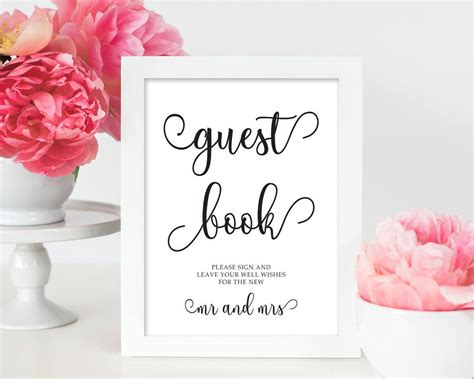 Check out these 30 unique diy wedding guest book ideas inspired by real weddings. Wedding Guest Book Sign Template - Wedding table decor ...