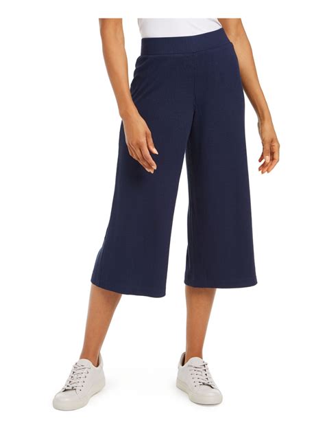 Ideology Womens Navy Short Length Capri Pants Size Xl