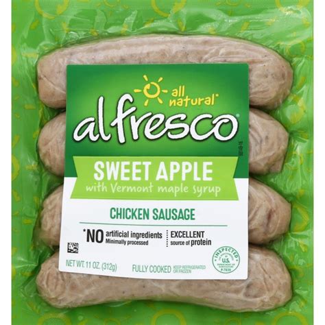Alfresco Chicken Sausage Sweet Apple 11 Oz Instacart