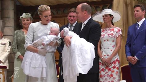 Monacos Prince Jacques And Princess Gabriella Christened Bbc News