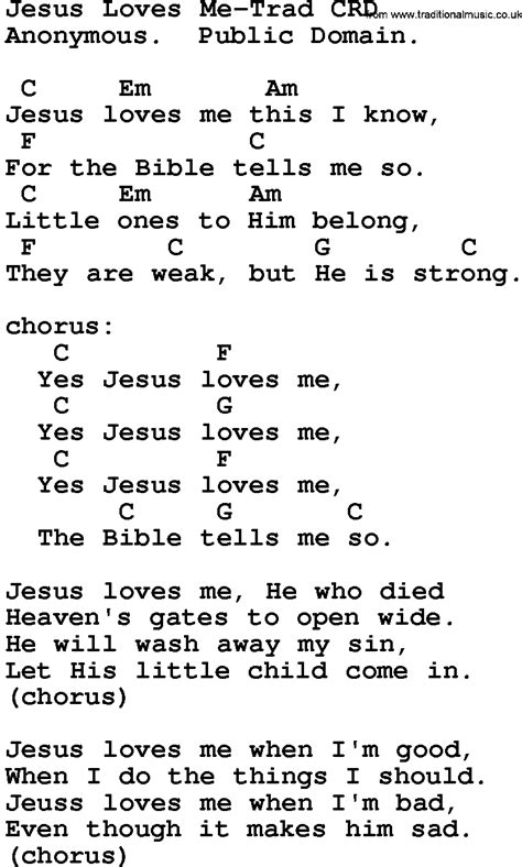 chorus jesus loves me, this i know. Gospel Song: Jesus Loves Me-Trad, lyrics and chords.