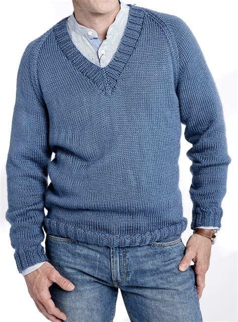 This content was created for those who want easy cardigan. Free Knitting Pattern for V Neck Pullover - Long-sleeved ...