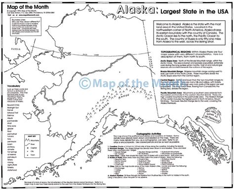 Alaska Map Blank Outline Map 16 By 20 Inches Activities Included
