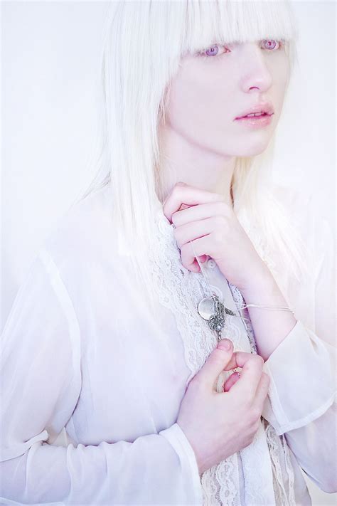 Nastya Kumarova Albino Model Bleach Blonde Hair Women