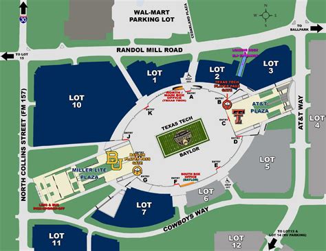 Map Of Texas Stadium Parking Map Of World