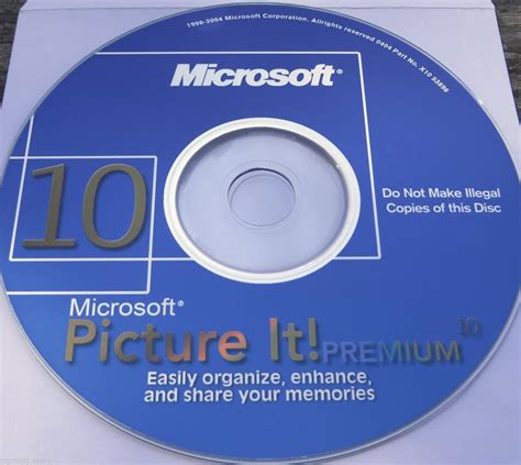 Microsoft Picture It 10 Photo Premium Edition For Windows 98nt2000