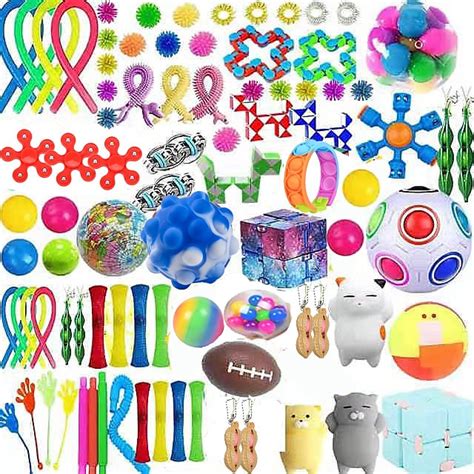 100 Pack 80 Pack Fidget Jouet Sensoriel Ensemble Jouets Anti Stress Autisme Soulagement De L