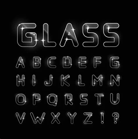 Glass Font Stock Vectors Royalty Free Glass Font Illustrations