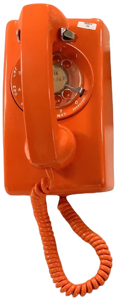 Lot Orange Stromberg Carlson 1970s Wall Phone