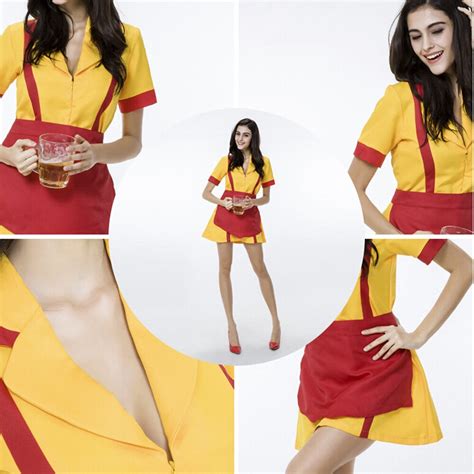 Poplular American Tv Series 2 Broke Girls Cosplay Costume Max Waitress