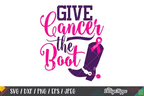 Collage Craft Supplies And Tools Give Cancer The Boot Svg Cancer Survivor