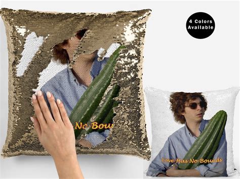 Michael Cera Holding A Cactus Sequin Pillow Case Funny Etsy