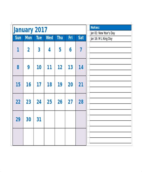 Free 15 Sample Printable Monthly Calendar Templates In Pdf Ms Word