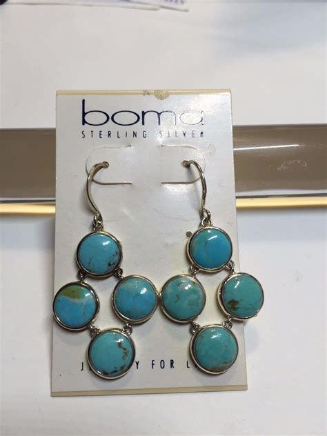 Boma Sterling Silver Turquoise Earrings Ebay